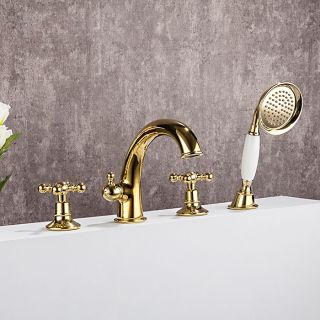 Смеситель на борт ванны Gappo G1189-6 золото